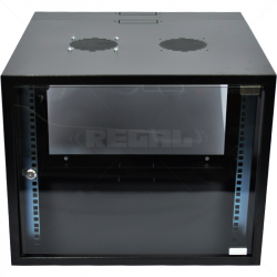 9U Swingframe Wallbox - 600mm Deep Incl Fan and 5-Way 3m Power Lead
