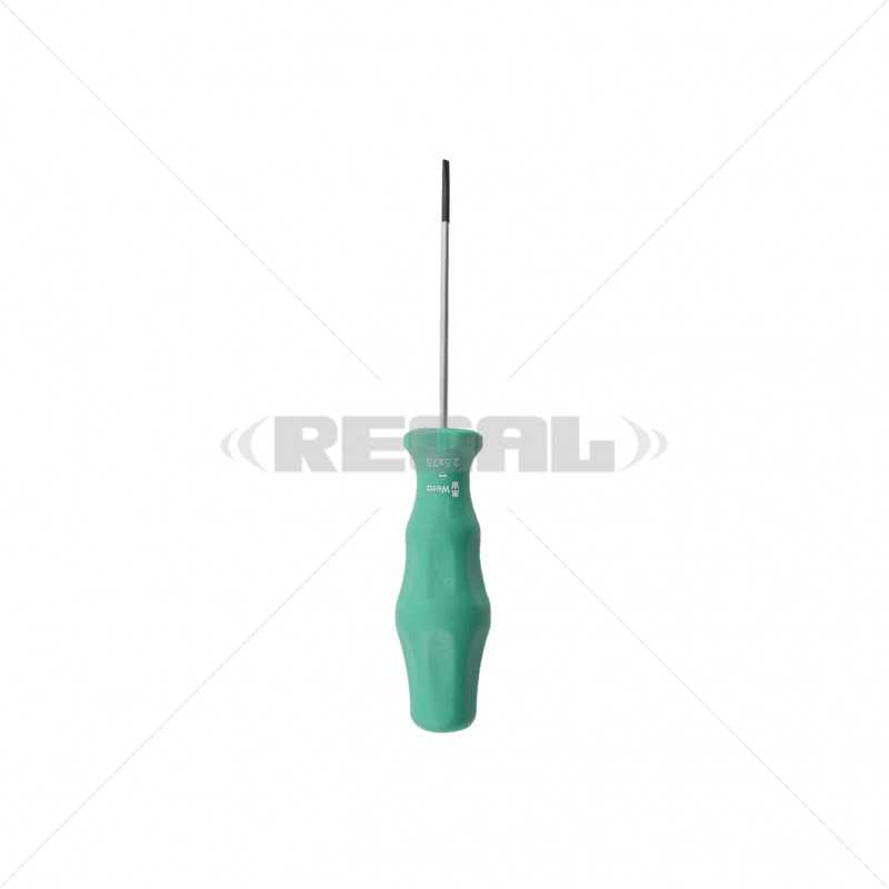 Screwdriver - Flat 2.5 x 75mm Wera - Carded Screwdriver - Flat 2.5 x 75mm Wera - Carded