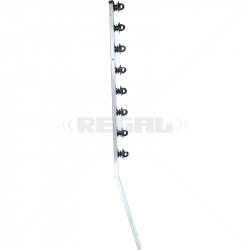 Fence Pole - 8Line Square Tube Jurassic Galvanised Angled BB