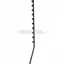 Fence Pole - 10Line Square Tube Angled Black