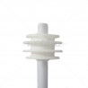 Fence Pole - 6Line Round White