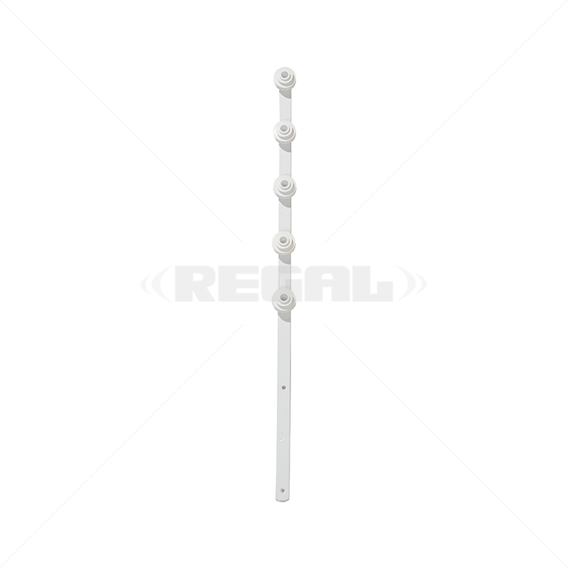 Nemtek Fence Pole - 6Line Flat Bar Straight White