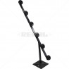 Fence Pole - 6Line TPole Galvanised Powder Coated Black Bobbin