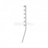 Nemtek Fence Pole  - 6Line SQT White Jurassic Galv Angled Powder Coa