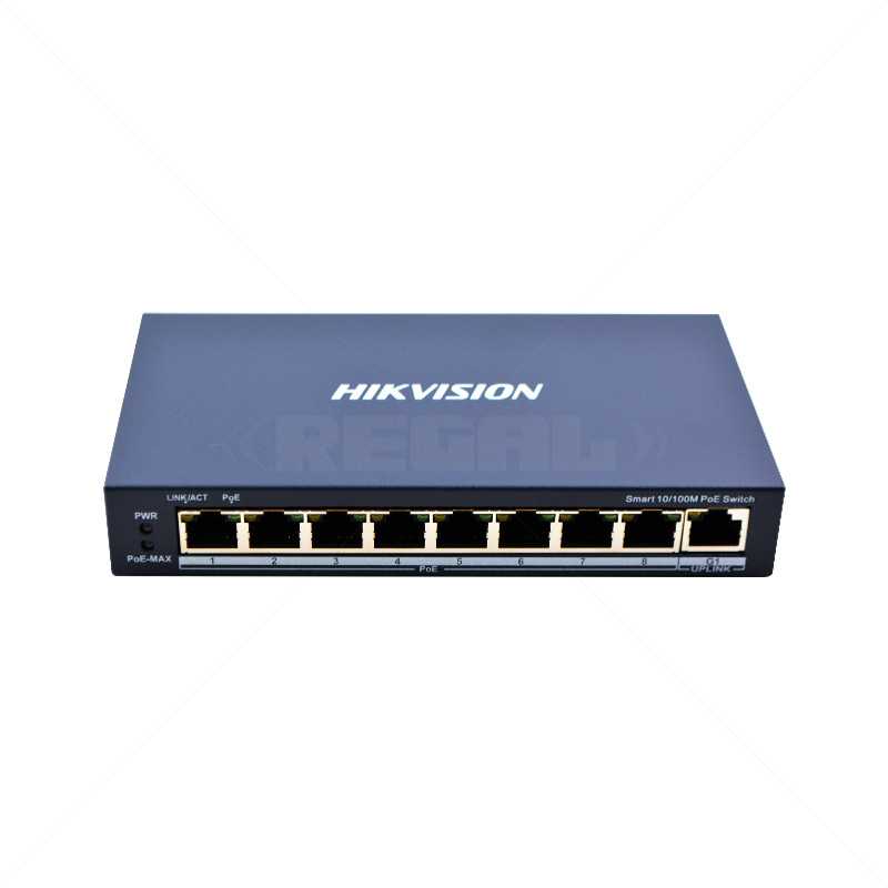 HIKVISION 8 Port 10/100 PoE Smart + 1 Gbps RJ45 Switch