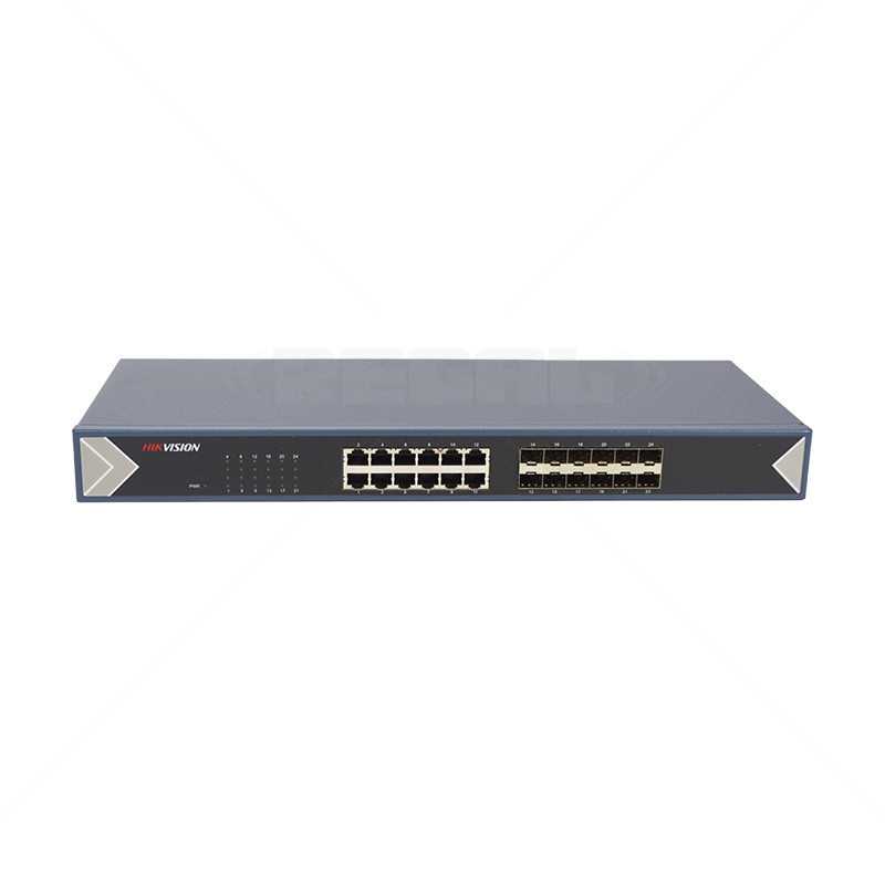 HIKVISION 24 Port Gigabit Switch - 12 x Gbps RJ45 and 12 x Gbps SFP