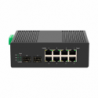 GENATA 8 Port Gigabit PoE Managed Industrial + 2 SFP Switch (No PSU)