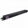 Cabinet 1U PDU 19" 6-Way 10A IEC Outlet incl On/Off Switch