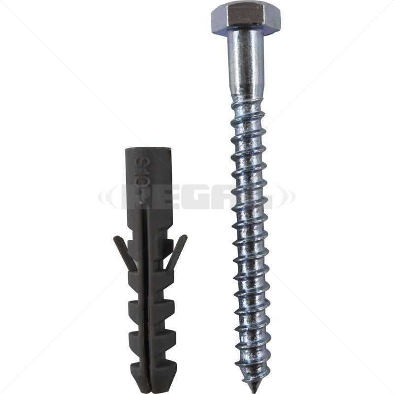 Coach Screw 8 x 75 x 10mm W/Plug / 25 Coach Screw 8 x 75 x 10mm W/Plug / 25