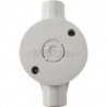 CONDUIT PVC - 20mm 2 Way Box - With Lid+Screw