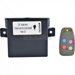 Sentry - 220V Light 2Ch Receiver Transmitt Incl 1 x 4 Butt Tx (433.92)
