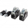 Gate Wheel Kit - 80mm U - Profile Electro Plated
