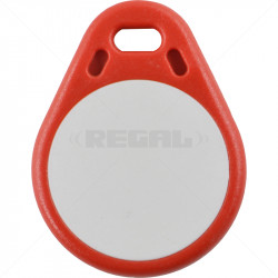 Proximity Tag - SS Keyring Red / White