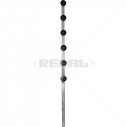 Fence Pole - 6Line Flat Bar Galvanised Straight BB