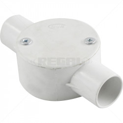 CONDUIT PVC - 25mm 2 way box - With Lid+Screw