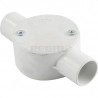 CONDUIT PVC - 25mm 2 way box - With Lid+Screw