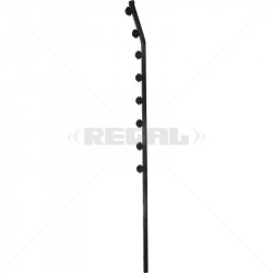 Fence Pole - 8Line Square Tube Golf Black