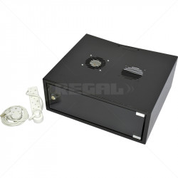 4U 500mm Solid Wall Box incl Fans and Power